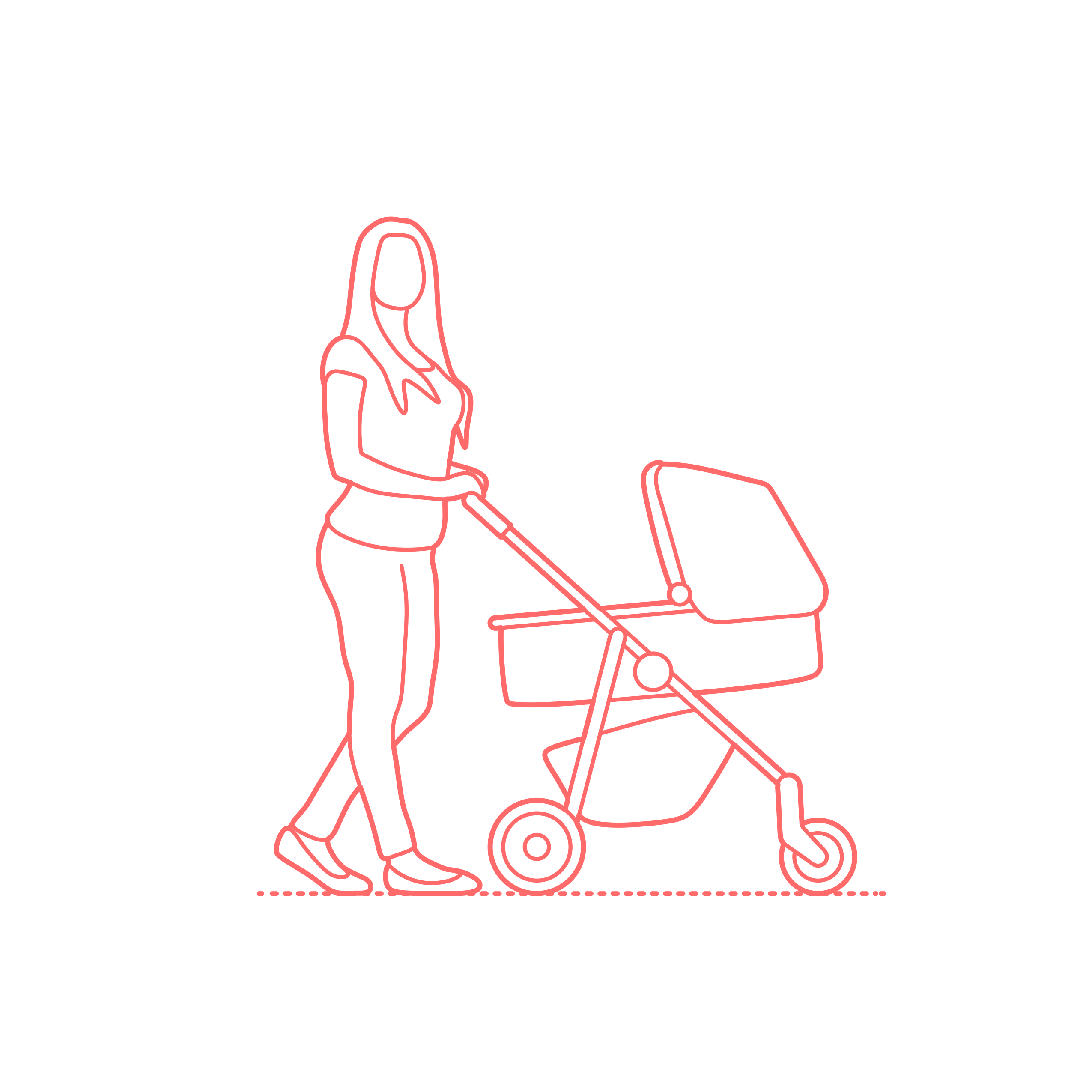 Humans Pushing Women Pushing Strollers Side Laser Cut Svg File Free Vectors